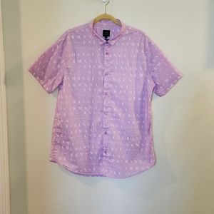 Armani Exchange~Shortsleve Button Down Dress Shirt Size XXL Slim